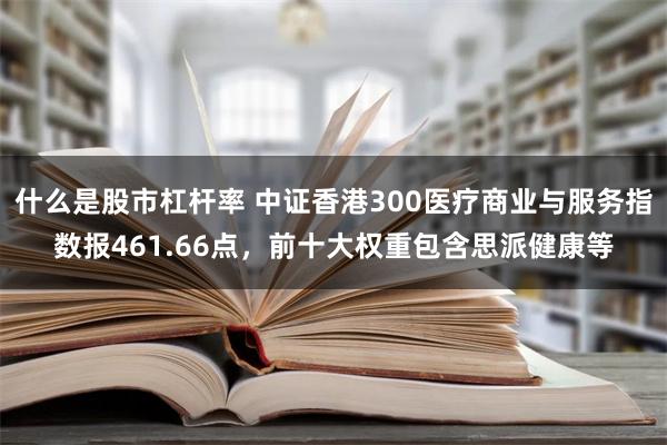 什么是股市杠杆率 中证香港300医疗商业与服务指数报461.66点，前十大权重包含思派健康等