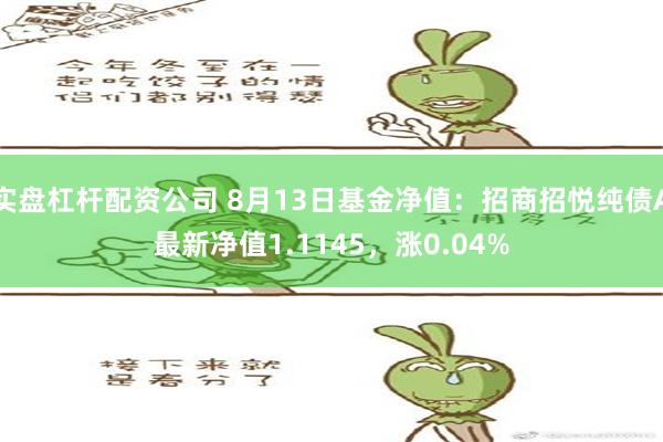 实盘杠杆配资公司 8月13日基金净值：招商招悦纯债A最新净值1.1145，涨0.04%