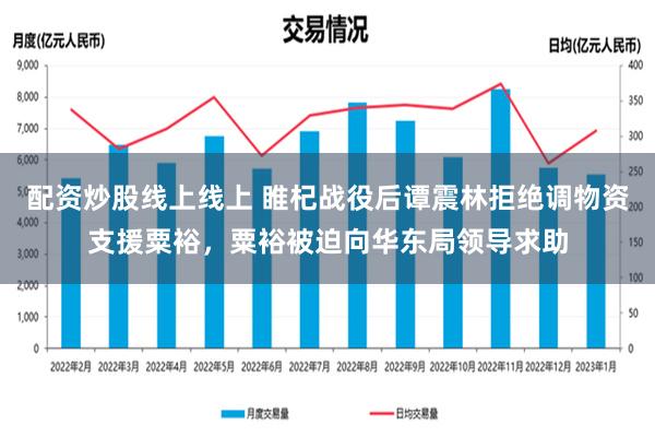 配资炒股线上线上 睢杞战役后谭震林拒绝调物资支援粟裕，粟裕被迫向华东局领导求助